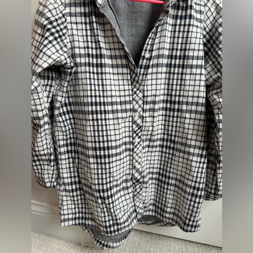 Mountain Khaki’s Black & White Checkered Women’s M Flannel - Picture 4 of 7
